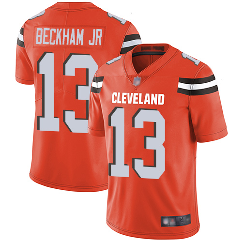Men Cleveland Browns #13 Beckham Jr Orange Nike Vapor Untouchable Limited NFL Jerseys